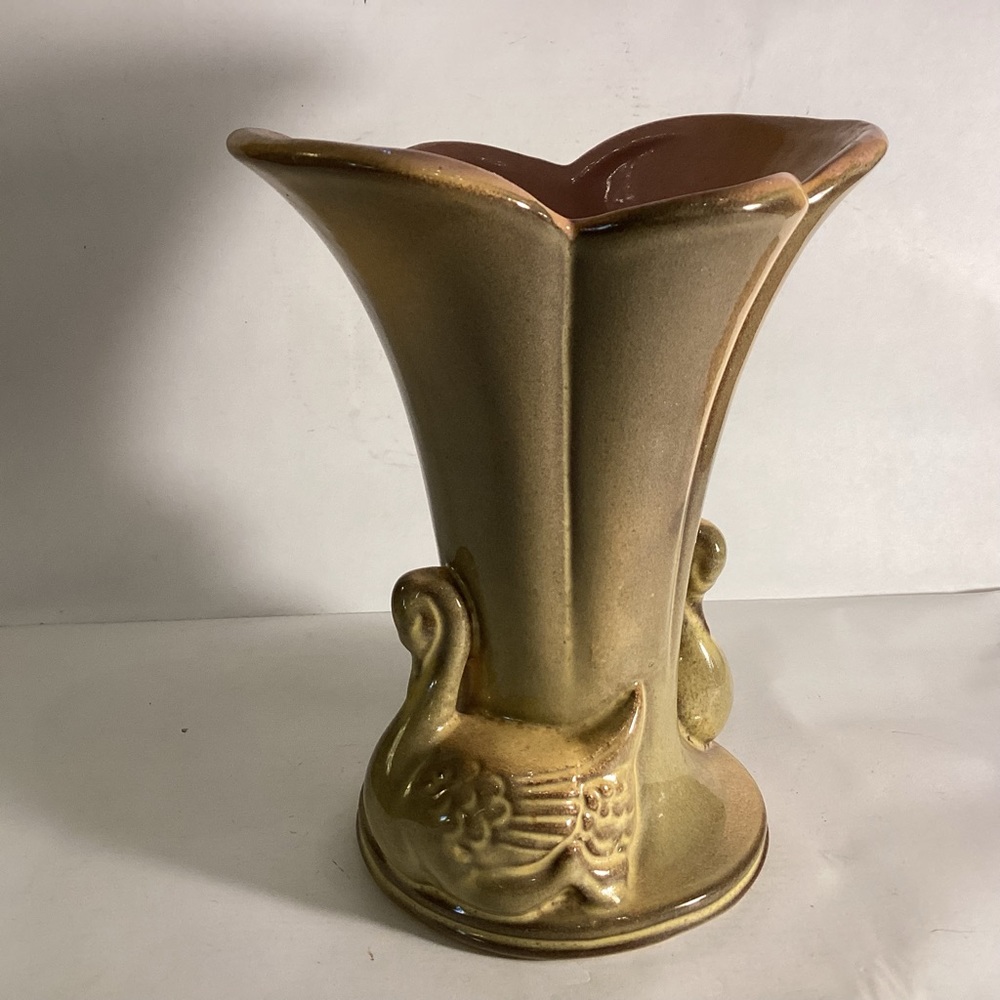 Gonder pottery swan vase mid century modern